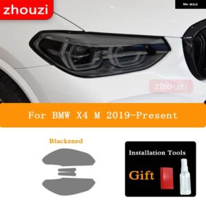 BMW ヘッドライト ティントスモークブラック フィルム TPU ステッカー X1 F48 X2 F39 X3 F25 G01 X4 F26 G02 X5 F15 G05 X6 F16 G06 X7 - X4 M 19-On
