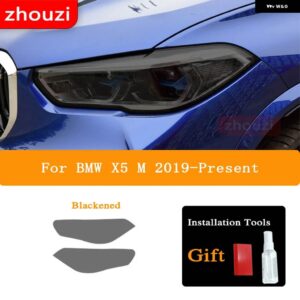 BMW ヘッドライト ティントスモークブラック フィルム TPU ステッカー X1 F48 X2 F39 X3 F25 G01 X4 F26 G02 X5 F15 G05 X6 F16 G06 X7 - X5 M 19-On