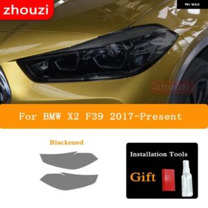 BMW ヘッドライト ティントスモークブラック フィルム TPU ステッカー X1 F48 X2 F39 X3 F25 G01 X4 F26 G02 X5 F15 G05 X6 F16 G06 X7 - X2 F39 17-On
