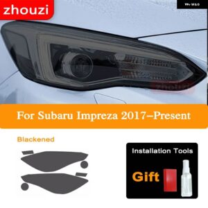 スバル インプレッサハハバック GP 2012-2016 2017-ON ヘッドライト ティントブラック フィルム クリア TPU ステッ - 2017-Present B