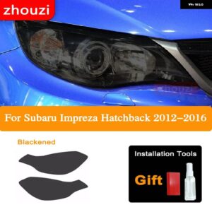 スバル インプレッサハハバック GP 2012-2016 2017-ON ヘッドライト ティントブラック フィルム クリア TPU ステッ - 12-16 Hatchback B