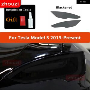 テスラ モデル 3 Y モデル X S TPU ヘッドライト テールライト フォグライト フィルム 黒化変色 フィルム 2015-2022 装飾 - Model S B