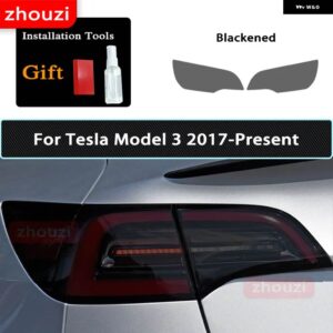 テスラ モデル 3 Y モデル X S TPU ヘッドライト テールライト フォグライト フィルム 黒化変色 フィルム 2015-2022 装飾 - Model 3 Taillight B