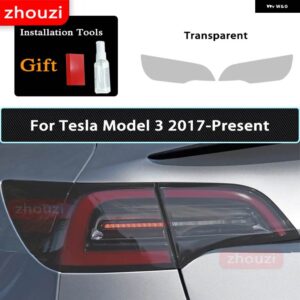 テスラ モデル 3 Y モデル X S TPU ヘッドライト テールライト フォグライト フィルム 黒化変色 フィルム 2015-2022 装飾 - Model 3 Taillight T