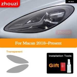 ポルシェ マカン 2018 2019 2020 ヘッドライト ティントブラック フィルム ビニール テールライト クリア TPU ステッ - Headlight T