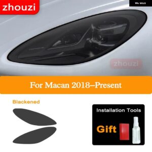 ポルシェ マカン 2018 2019 2020 ヘッドライト ティントブラック フィルム ビニール テールライト クリア TPU ステッ - Headlight B