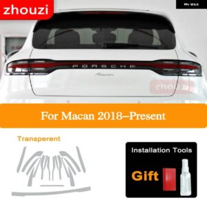 ポルシェ マカン 2018 2019 2020 ヘッドライト ティントブラック フィルム ビニール テールライト クリア TPU ステッ - Taillight T