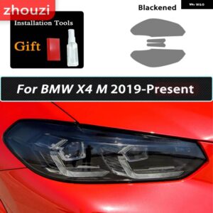 BMW X1 F48 X2 F39 X3 F25 G01 X4 G02 X5 F15 X6 F16 X7 ヘッドライト スモークブラック フィルム 自己修復 TPU ステッカー - X4 M 19-On