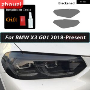 BMW X1 F48 X2 F39 X3 F25 G01 X4 G02 X5 F15 X6 F16 X7 ヘッドライト スモークブラック フィルム 自己修復 TPU ステッカー - X3 G01 18-On