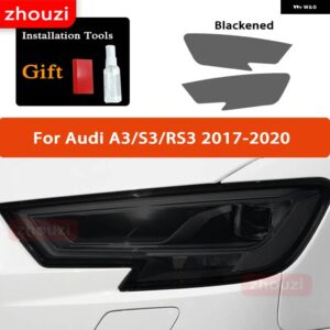 アウディ ヘッドライト フィルム クリアスモークブラック TPU ステッカー A3 8V S3 RS3 8Y 2021 2022 S ラインスポーツバック 2014-ON - 2017-2020 B