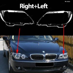 BMW ヘッドランプ カバー ヘッドライト レンズ ガラス カバー ランプシェードブライトシェルカバー E65 E66 E67 2005-2008 フェイスリフトランプカバー - Right and Left