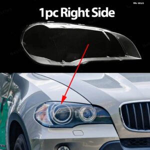 BMW ヘッドライト ハウジングガラス カバー ヘッドランプ クリアシェル レンズ X5 E70 2007-2013 ガラス ランプカバー - 1pc Right Side