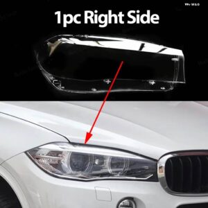 BMW フロント ヘッドライト カバー レンズ クリアガラス ヘッドランプ ランプシェードランプシェルマスク X5 F15 X6 F16 2014-2018 ランプカバー - 1pc Right Side