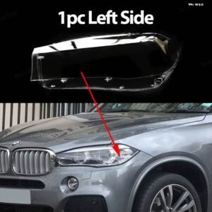 BMW フロント ヘッドライト カバー レンズ クリアガラス ヘッドランプ ランプシェードランプシェルマスク X5 F15 X6 F16 2014-2018 ランプカバー - 1pc Left Side