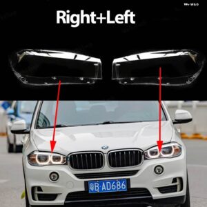 BMW フロント ヘッドライト カバー レンズ クリアガラス ヘッドランプ ランプシェードランプシェルマスク X5 F15 X6 F16 2014-2018 ランプカバー - Right and Left