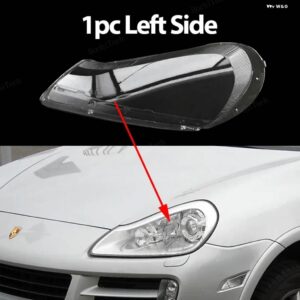 ポルシェ フロント ヘッドランプ カバー ヘッドライト シェルクリアランプシェード レンズ カイエン S GTS E1 9PA 955 957 08 - 1pc Left Side
