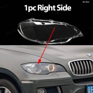 BMW フロント ヘッドライト カバー ヘッドランプ ランプシェル マスク ランプシェード レンズ ポリカーボネート X6 X6M E71 E72 2008-14 X5M E70 2010-2013 - 1pc Right Side