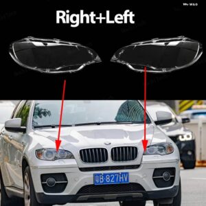 BMW フロント ヘッドライト カバー ヘッドランプ ランプシェル マスク ランプシェード レンズ ポリカーボネート X6 X6M E71 E72 2008-14 X5M E70 2010-2013 - Right and Left