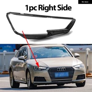 アウディ フロント ヘッドランプ カバー ヘッドライト シェルクリアランプシェード レンズ A4 B9 2015-2019 8W0941043 8W0941044 - 1pc Right Side