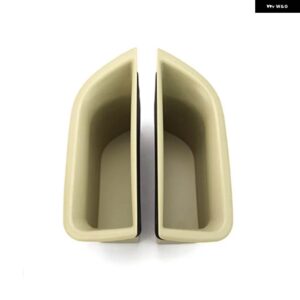ボルボ フロントドアハンドル収納ボックス 2個 XC70 V70 S80 自動車 インテリア オーガナイザー アクセサリー - beige
