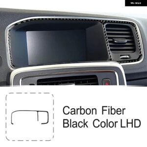 ボルボ カーボン窓ガラス 昇降フレーム トリム S60 V60 2010-2018 LHD エアコンアウトレットパネル インテリア アクセサリー - navigation　frame　lhd