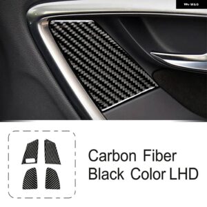 ボルボ カーボン窓ガラス 昇降フレーム トリム S60 V60 2010-2018 LHD エアコンアウトレットパネル インテリア アクセサリー - lock　button　lhd