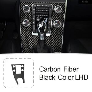 ボルボ カーボン窓ガラス 昇降フレーム トリム S60 V60 2010-2018 LHD エアコンアウトレットパネル インテリア アクセサリー - gearshift　frame　lhd