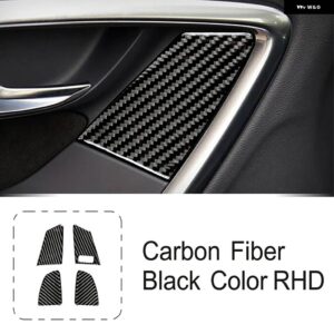 ボルボ カーボンカーセンターコンソールギアシフトフレーム トリム S60 V60 2010-2018 RHD 窓ガラス リフティング インテリア アクセサリー - lock　button　rhd