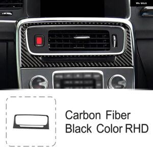 ボルボ カーボンカーセンターコンソールギアシフトフレーム トリム S60 V60 2010-2018 RHD 窓ガラス リフティング インテリア アクセサリー - air　vent　frame　rhd
