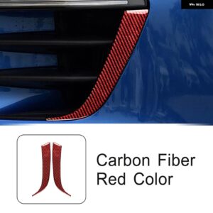 ポルシェ マカン 2014-2017 フロント ヘッドライト アイブロウ トリム ストリップ 外装 アクセサリーカーボン ステッカー - Carbon Fiber Red