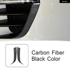 ポルシェ マカン 2014-2017 フロント ヘッドライト アイブロウ トリム ストリップ 外装 アクセサリーカーボン ステッカー - Carbon fiber black