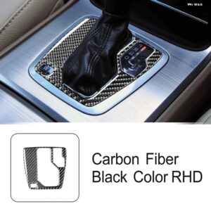 ボルボ センターコンソールギアシフトフレーム装飾 XC90 2008-2014 カーボン中央ギアシフトカバー トリム - rhd