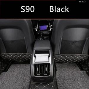 ボルボ 革シート アンチキックパッド S90 V90CC 2016-18 インテリア 抗汚れマットパッドアクセサリー - black
