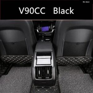 ボルボ 革シート アンチキックパッド S90 V90CC 2016-18 インテリア 抗汚れマットパッドアクセサリー - black2