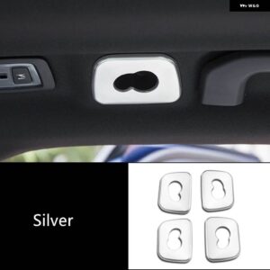 ボルボ リアルーフフック デカール 装飾カバー トリム ステンレス 4個 XC60 2018 インテリア スタイリング - Silver