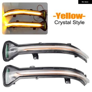 BMW 2個 LED 流れるバックミラー シーケンシャルウインカーダイナミック ウィンカーライト G30 G31 G11 G12 G14 G15 3シリーズ G20 - Yellow-crystal