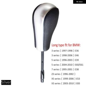 BMW ギアスティック シフトノブ レバーハンスボール E39 E46 E53 E60 E61 E63 E64 E83 E81 E82 E87 E90 E91 E92 E93 - Matt Silver-Long