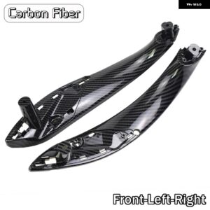 BMW インテリア ドアカーボンカラー プルハンドル インサイド トリム 3シリーズ F30 316D 316I 318D 320D F31 316D 320D 320I 2014-2018 - CarbonF-2PCS-Front