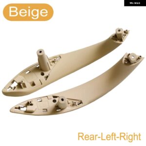 BMW インテリア ドアカーボンカラー プルハンドル インサイド トリム 3シリーズ F30 316D 316I 318D 320D F31 316D 320D 320I 2014-2018 - Beige-2PCS-Rear