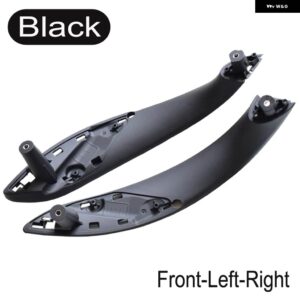BMW インテリア ドアカーボンカラー プルハンドル インサイド トリム 3シリーズ F30 316D 316I 318D 320D F31 316D 320D 320I 2014-2018 - Black-2PCS-Front