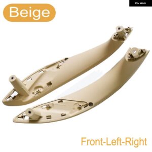 BMW インテリア ドアカーボンカラー プルハンドル インサイド トリム 3シリーズ F30 316D 316I 318D 320D F31 316D 320D 320I 2014-2018 - Beige-2PCS-Front