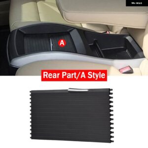 BMW インテリア 車ドリンクウォーターカップホルダーカバー トリム ジッパーローリングカーテン X5 X6 E70 E71 E72 ウォーターカップホルダーパネルカバー - Rear-A