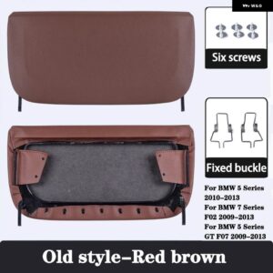 BMW カーシート バックパネルカバー 5シリーズ F10 GT 7シリーズ F01 F02 ABS キャップ収納ポケット交換アクセサリー - Old Style-Redbrown