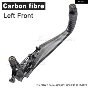 BMW LHD RHD 左右カーボン インテリア 車ドアハンドルインサイドカバー トリム 5シリーズ G30 G31 G38 F90 2017 - 2022 - Front Left Carbon