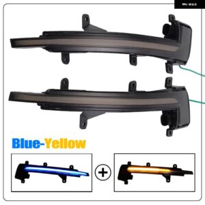 アウディ LED ダイナミック ターン シグナル ライト シーケンシャル TT TTS MK2 8J 2007-2014 TTRS R8 サイド ウイング ミラー インジケーター ランプ ウイ - Blue-Yellow