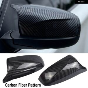 BMW カーボンルック車サイドウイングミラー カバー X5 E70 2008-13 リアビューカバー キャップ - Carbon Fiber