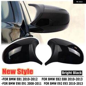 BMW E90 E92 E93 M3 E82 1 メートル 2008-2012 カーボンリアビューミラー カバー サイドミラー キャップ - Glossy Black-New