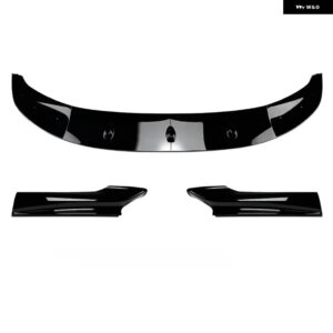 BMW 5シリーズ F10 F11 535I 528I M550D 2010-2016 XDRIVE M スポーツ フロント バンパー リップ スポイラー 黒カーボンの外観 - Gloss Black Set