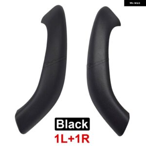 BMW 車左右 インテリア ドア プルハンドル アウターカバー トリム 交換用 X1 F48 F49 2016-2019 X2 F39 2017-2020 ブラックベージュ - Black 2pcs