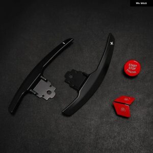 BMW F87 M2 F80 M3 F82 F83 M4 F10 M5 F12 F13 F06 M6 F85 X5M F86 X6M ステアリング ホイールパドル延長 シフター - Black with buttons